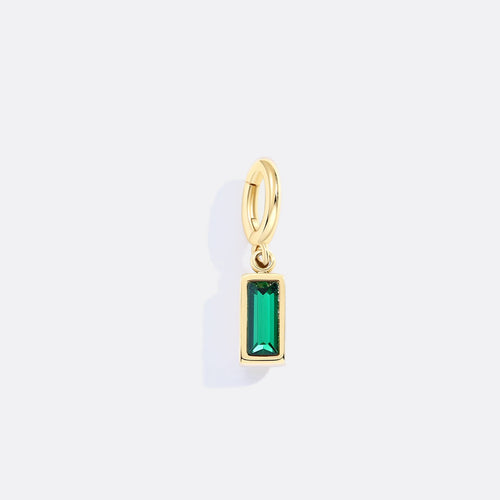 Dainty Baguette Birthstone Charm