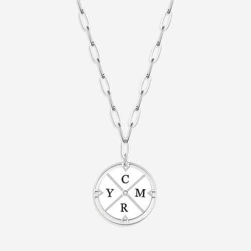 Personalized Compass Pendant Necklace