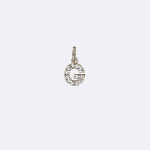 Dainty Pave Initial Charm