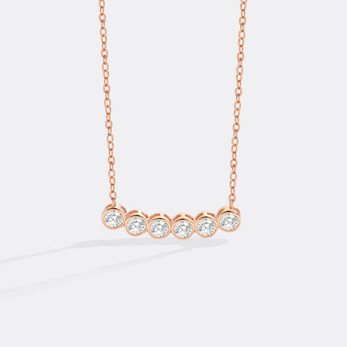 Classic Bezel-Set Diamond Necklace