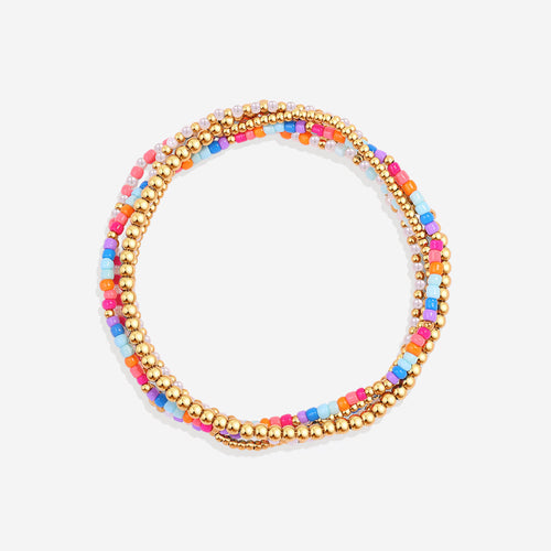 Summer Beaded Bracelet Stacking Set
