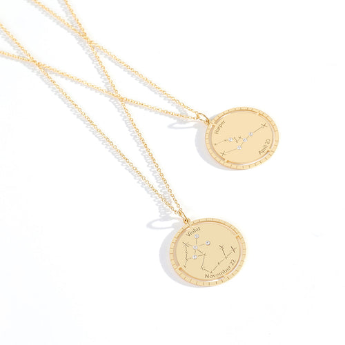 Personalized Constellation Pendant Necklace