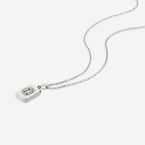 Monogram Portrait Pendant Necklace