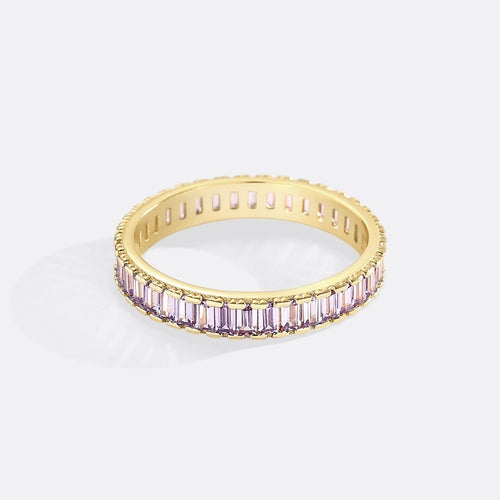 Baguette Birthstone Eternity Band
