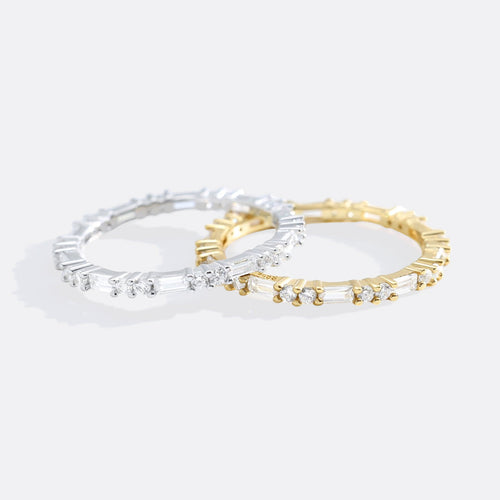 White Sapphire Stacking Ring