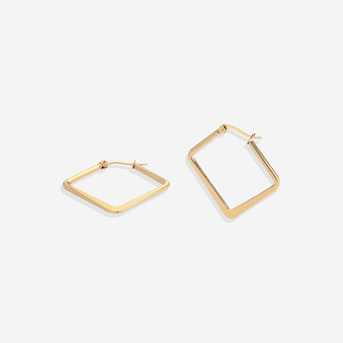 Geometric Girl Boss Hoop Earrings