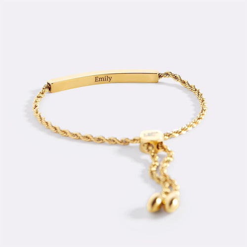 Personalized Bar Chain Bracelet