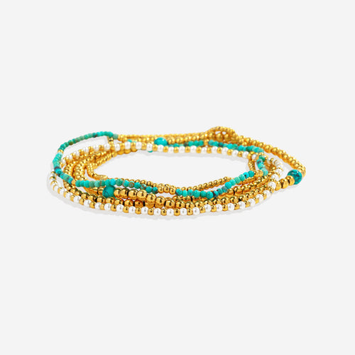 Turquoise Beaded Bracelet Stacking Set