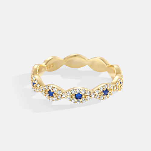 Pave Evil Eye Ring