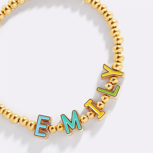 Rainbow Candy Letter Bracelet