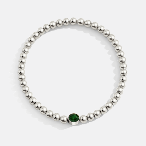 Beaded Bubble Birthstone Bracelet