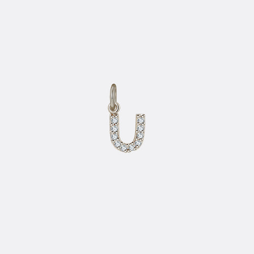 Dainty Pave Initial Charm