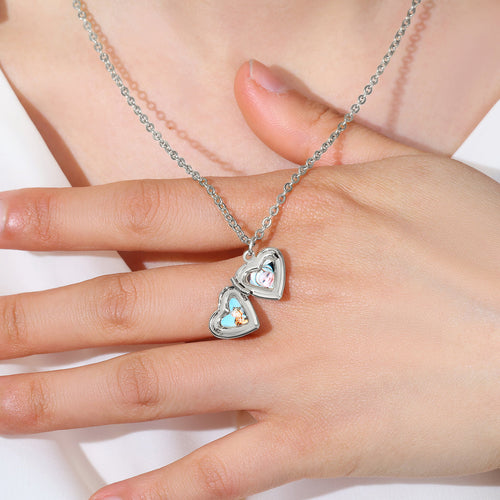 Personalized Heart Locket Necklace