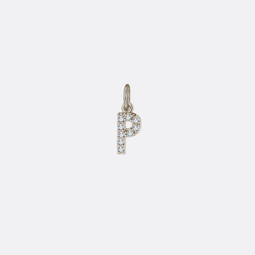 Dainty Pave Initial Charm