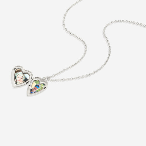 Personalized Heart Locket Necklace
