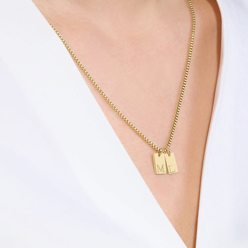 Initial Tag Necklace