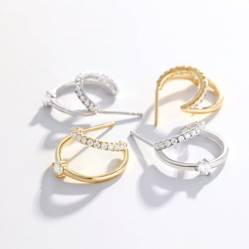 The Nova Double Hoop Earrings