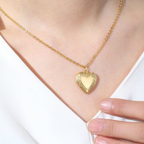 Personalized Heart Locket Necklace