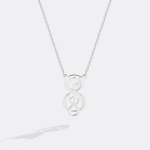 Minimalist Monogram Number Necklace
