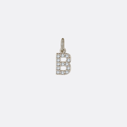 Dainty Pave Initial Charm