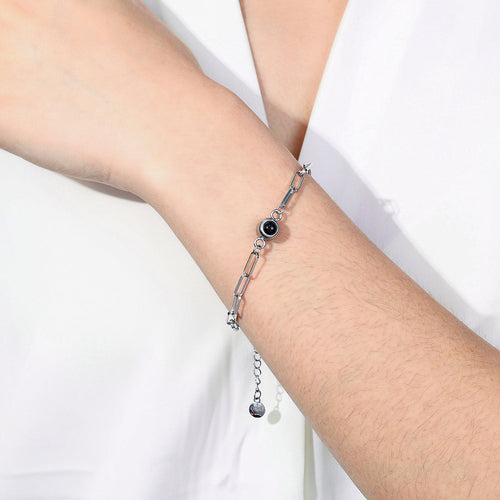 Photo Bracelet with Paperclip Chain