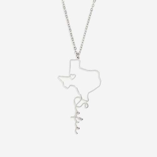 Home State Name Necklace
