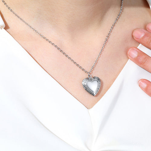 Personalized Heart Locket Necklace