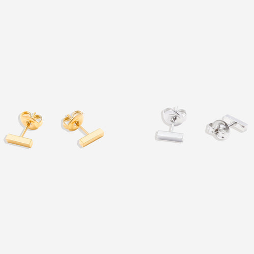 Dainty Bar Stud Earrings