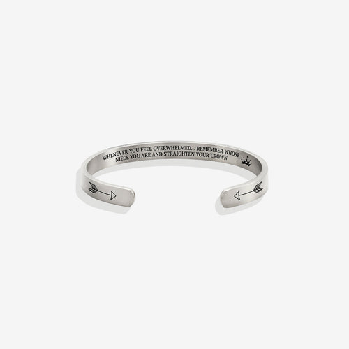 Remember Who You Are and Straighten Your Crown Personalizable Cuff Bracelet