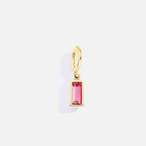 Dainty Baguette Birthstone Charm