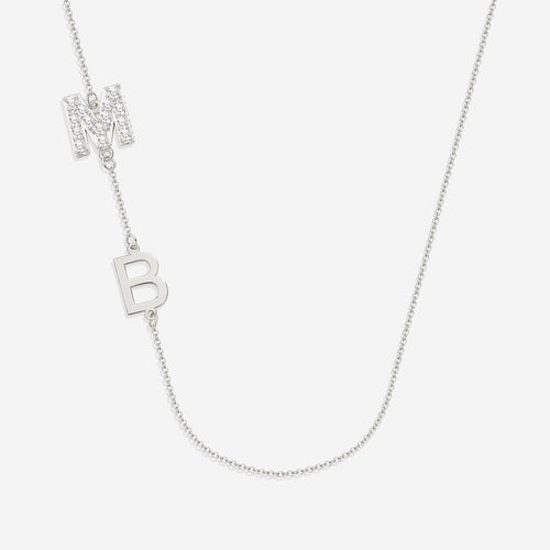 Custom Diamond & 2 Initial Necklace
