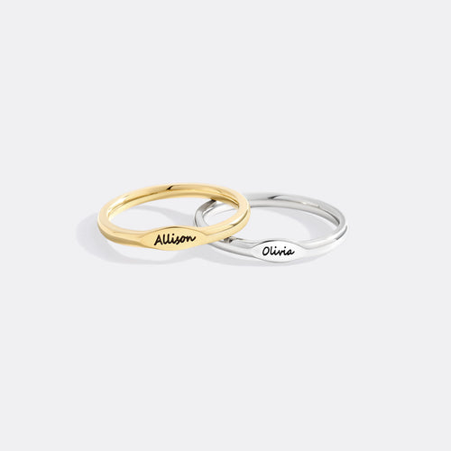 Skinny Name Ring