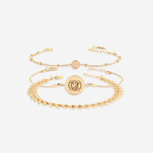 Monogram Bracelet Set
