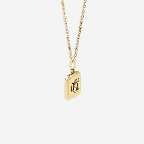 Monogram Portrait Pendant Necklace
