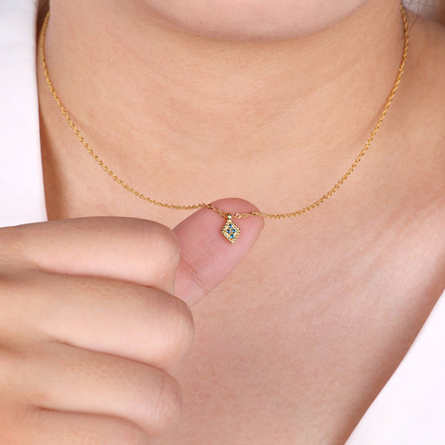Dainty Birthstone Kite Necklace
