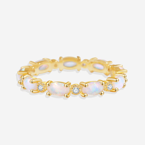 Eternity Fire Opal Ring