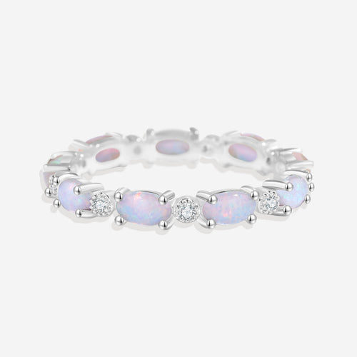 Eternity Fire Opal Ring