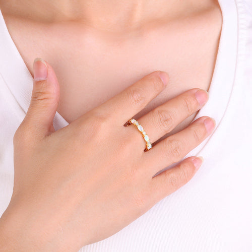 Eternity Fire Opal Ring