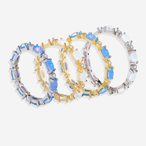 Eternity Fire Opal Ring