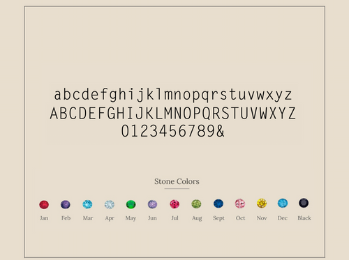 Modern Initial Birthstone Ring