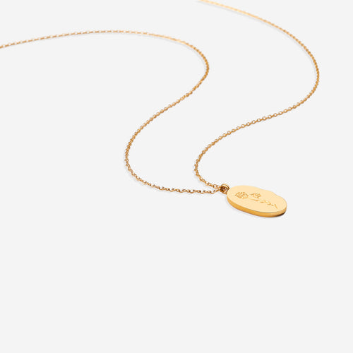 Birth Flower Pendant Necklace