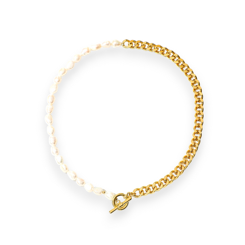 Half Chain Pearl Necklace