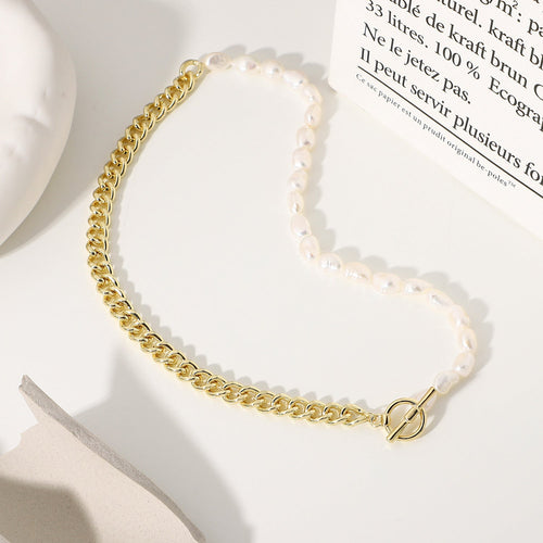 Half Chain Pearl Necklace