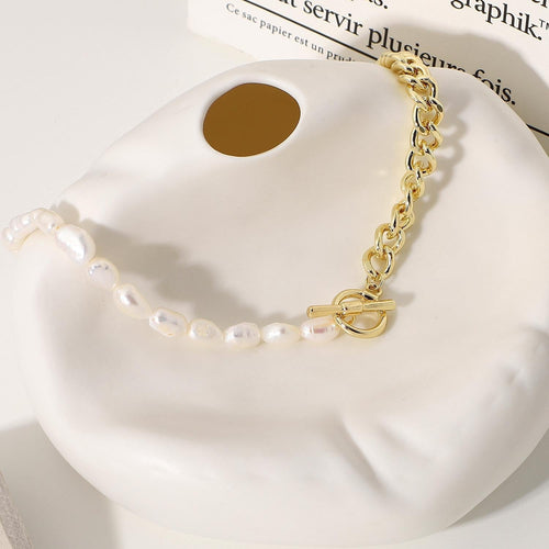 Half Chain Pearl Necklace