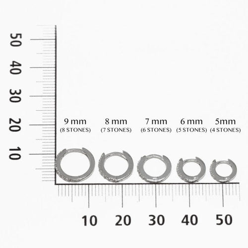 Pave Huggie Hoop Earrings