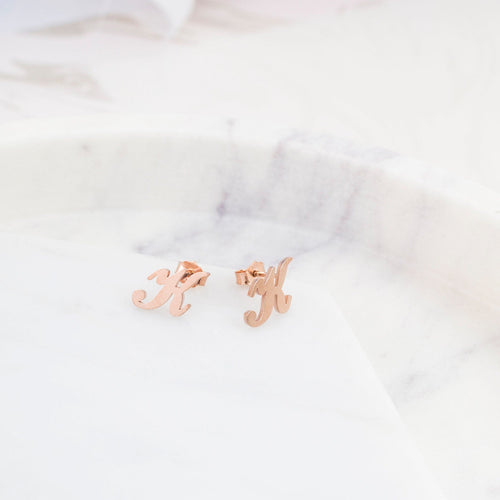 Alex Initial Stud Earrings