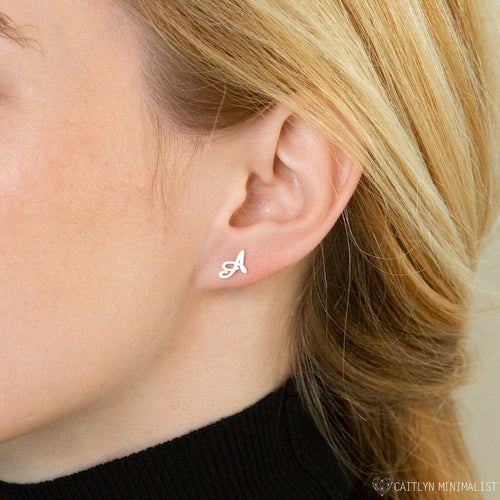 Alex Initial Stud Earrings
