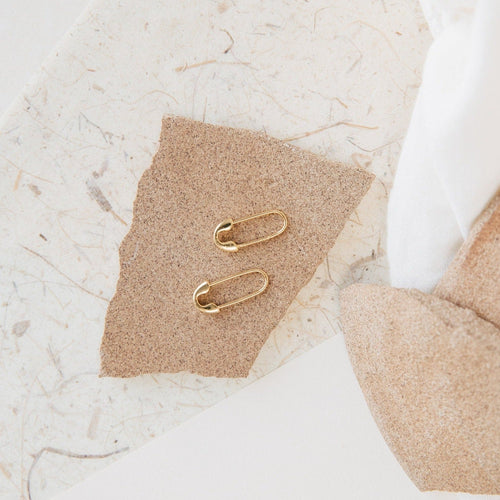 Ava Minimalist Safety Pin Earrings