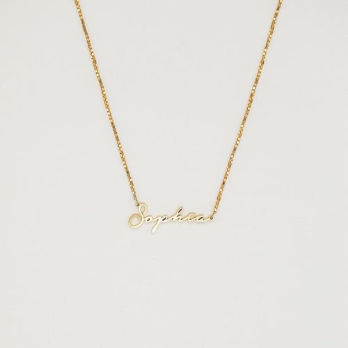 Venice Name Necklace in Box Chain