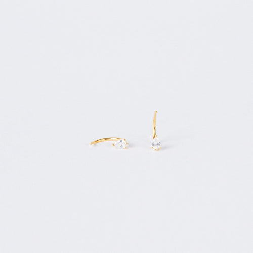 Pear Diamond Hoops